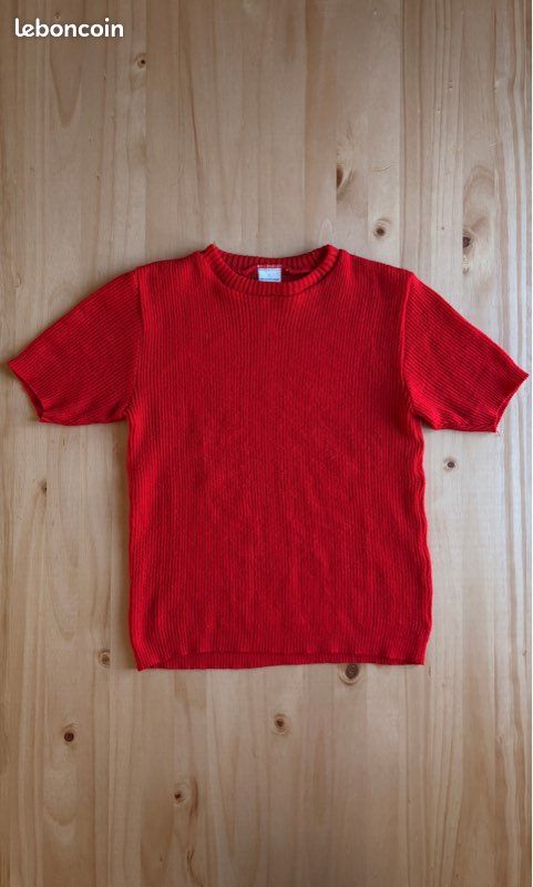 Pull rouge simple élégant – coupe slim – taille S (image 12)