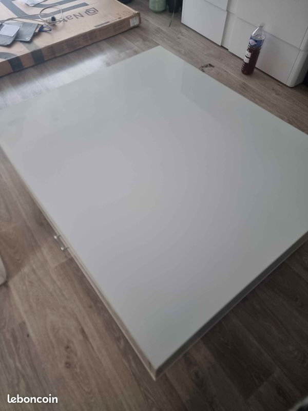 Table basse blanche laquée moderne - Gamme Wave Conforama (image 2)