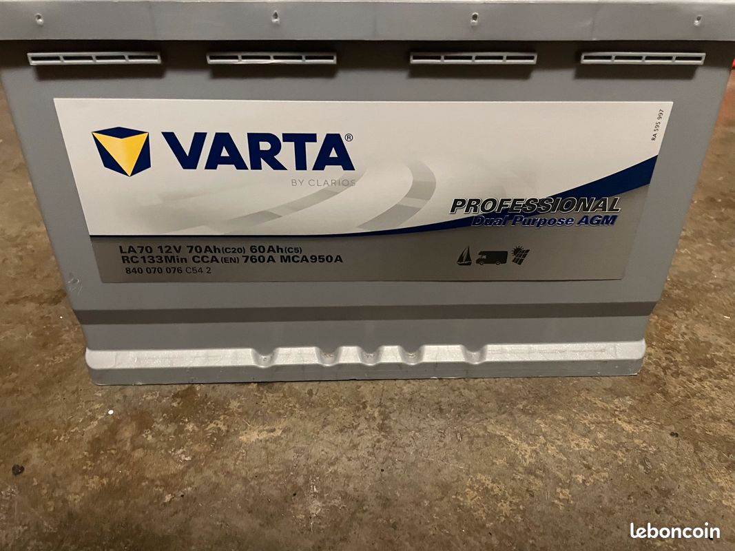 VARTA LA70 PROFESSIONAL Dual Purpose 840 070 076 AGM Batteria 70Ah