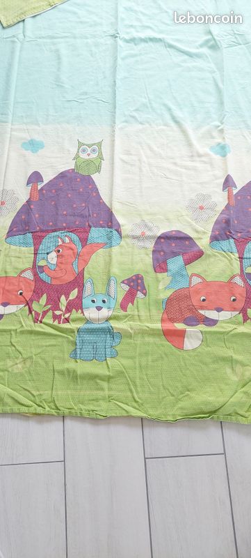 Ensemble lit 1 personne housse couette + taie oreiller + drap housse (image 2)