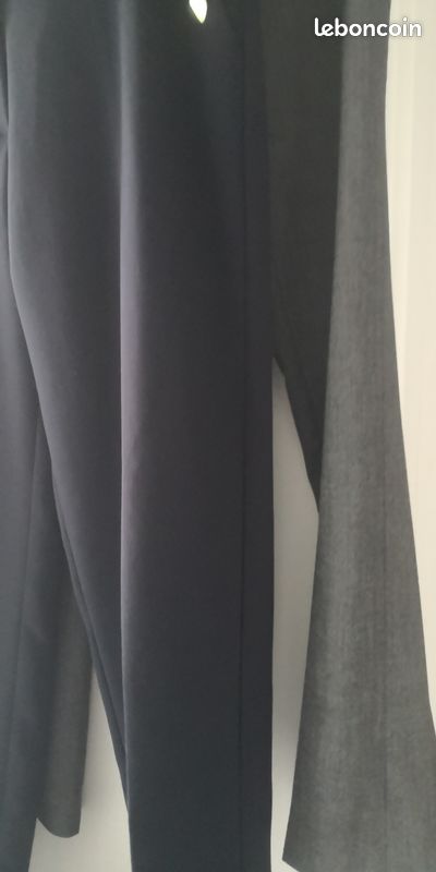 Pantalon classique vintage gris chiné. Coupe parfaite recherchée. Vintage : NOIRÉ, Black label taille L hiver (image 3)