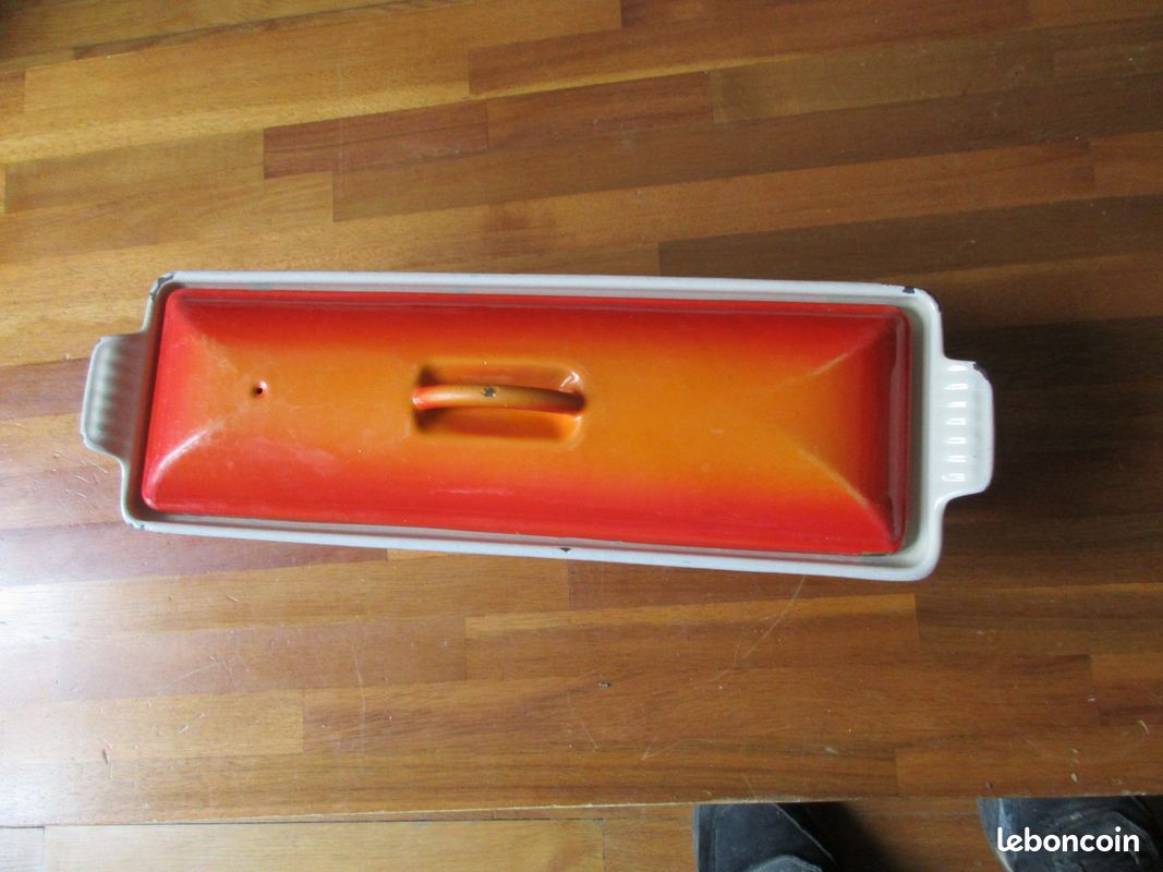 Terrine Le Creuset Fonte Rectangulaire 32 Cm - Rouge - Vintage 1990 - Occasion