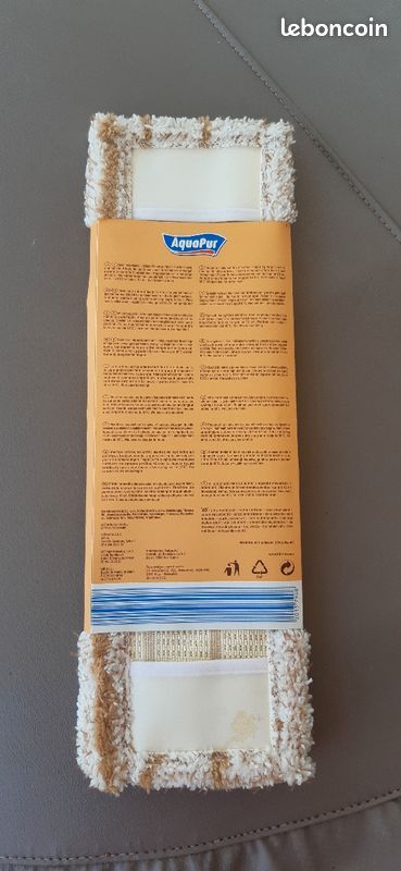 2 serpillières microfibre pour balai aquapur neufs (image 2)