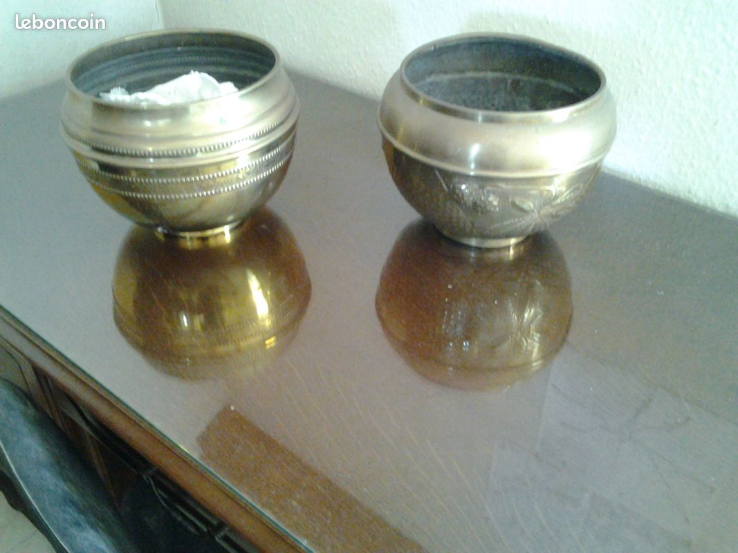 Cache pot vintage en cuivre , bien lire l annonce (image 1)