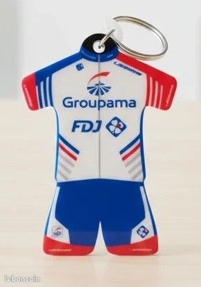 Porte-clés Tour De France – Maillot FDJ Groupama Lapierre 2018 – Neuf – Made In France
