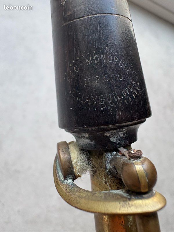 Saxophone Soprano Droit Ancien Couesnon & Cie Monopole 1924 - Instrument de Musique Vintage à Restaurer (image 12)