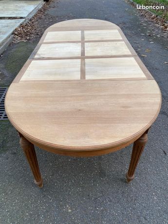 Table Ronde Chêne Massif 120 Cm + 5 Rallonges De 50 Cm – Idéale Pour Grandes Tablées