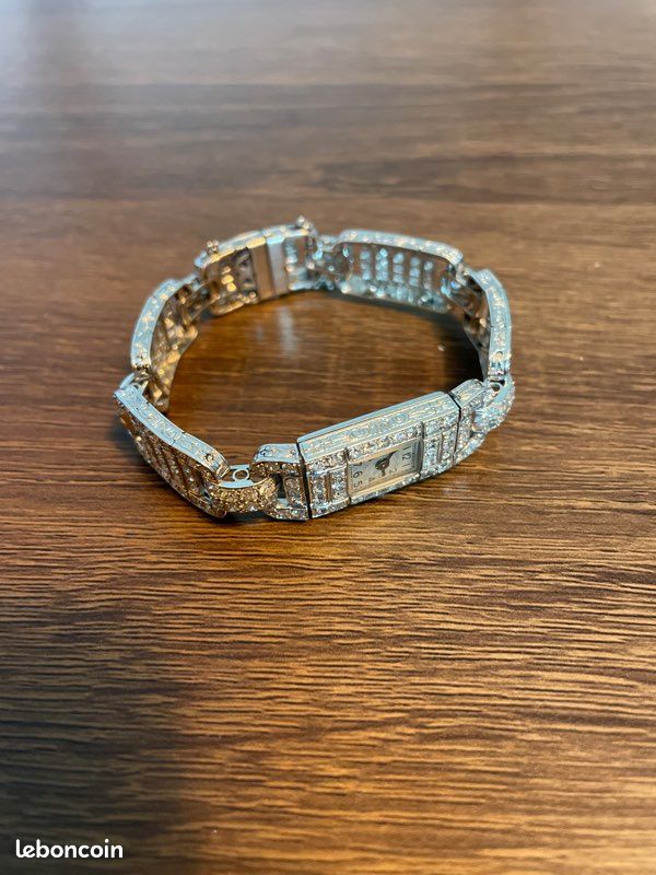 Montre art déco platine 950 et diamants (image 3)