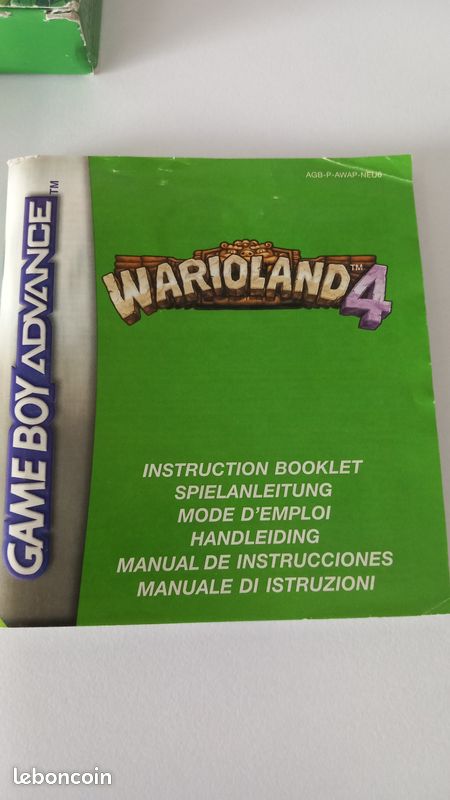 Wario Land 4 Gameboy Advance jeu boîte et notice (image 5)