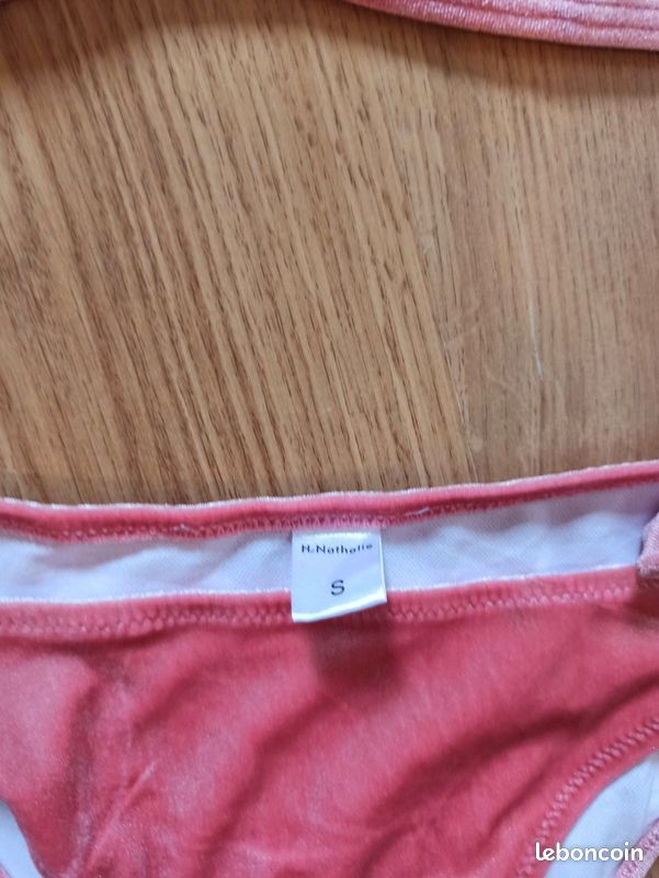 Maíllot de bain velours rose corail taille s (image 3)
