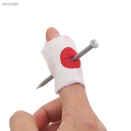 Jouets blessure réaliste - farces et attrapes - accessoire magique faux sang - clou à travers le doigt - Gadgets amusants - jouets pour tours de magie - Jeux & Jouets