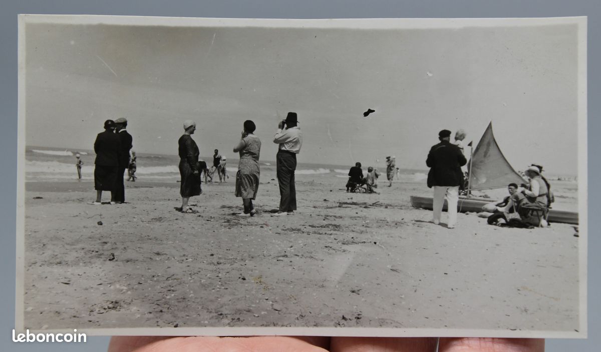 Ancienne photo photographie vintage bord de mer 1932 le touquet 