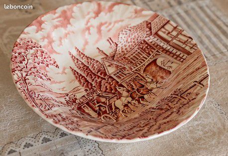 Service de table complet anglais Myott Meakin neuf rose et blanc (image 3)