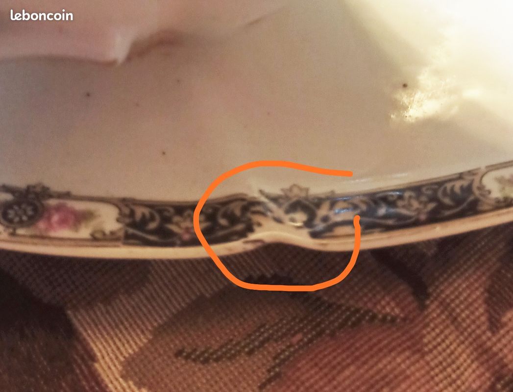 Quatre pièces de service ancien porcelaine Limoges (image 7)