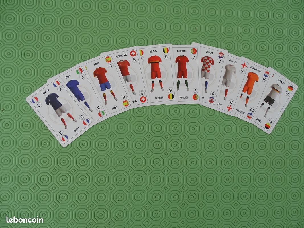 Jeu De Société TOP 10 Football Européen - Cartes + Règles, 2 Joueurs, Thème Sport, Occasion Comme Neuf