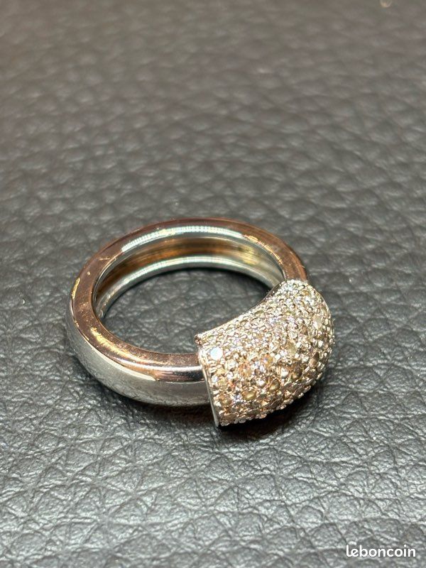 💎 Piaget Dancer – Bague en Or Blanc 18K & Diamants – Taille 50 (image 2)