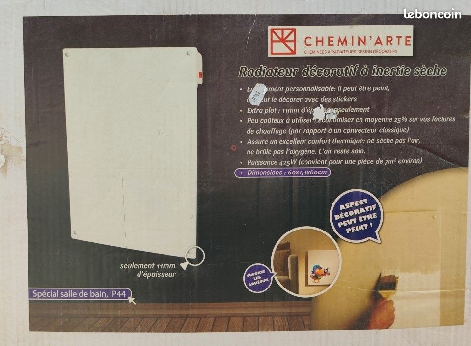Radiateur décoratif a inertie sèche 425 w (image 1)