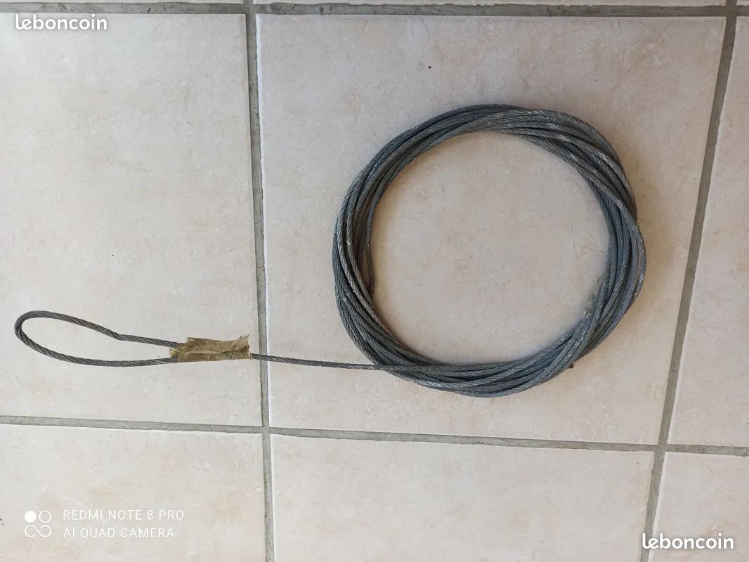 Câble acier longueur 9m50 diamètre 4mm (image 1)