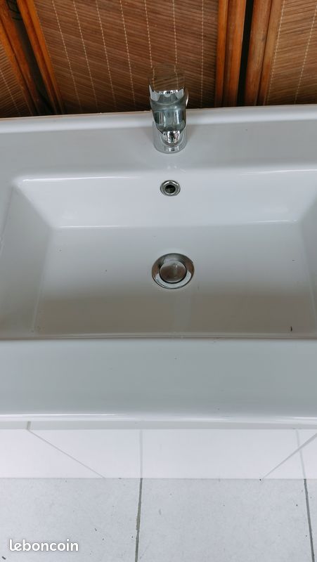 Meuble vasque 100cm suspendu Jacob Delafon et miroir (image 3)