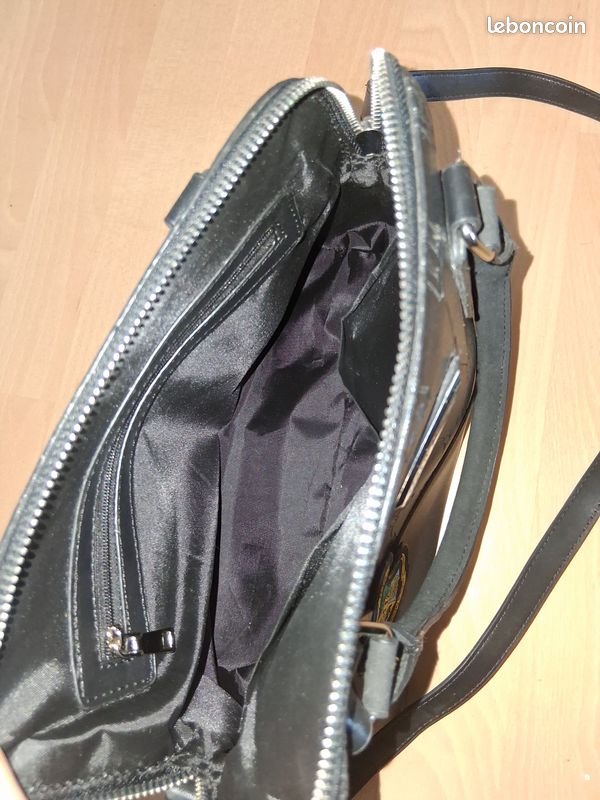 Sac à main Harry Potter Poudlard noir rayures rouges et jaunes (image 7)