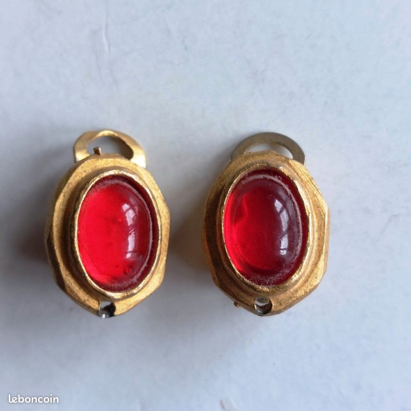 Boucles D'oreille Edouard Rambaud - Occasion - Couleur Dorée - Fermoir Clips