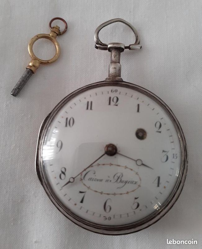 Montre De Poche Ancienne Argent - Coq Savonnette Fin 18e Siècle - Mécanique