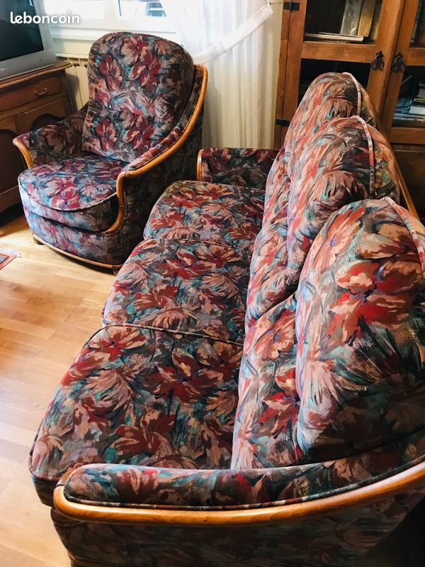 Canapé 3 place + 1 fauteuil (image 2)