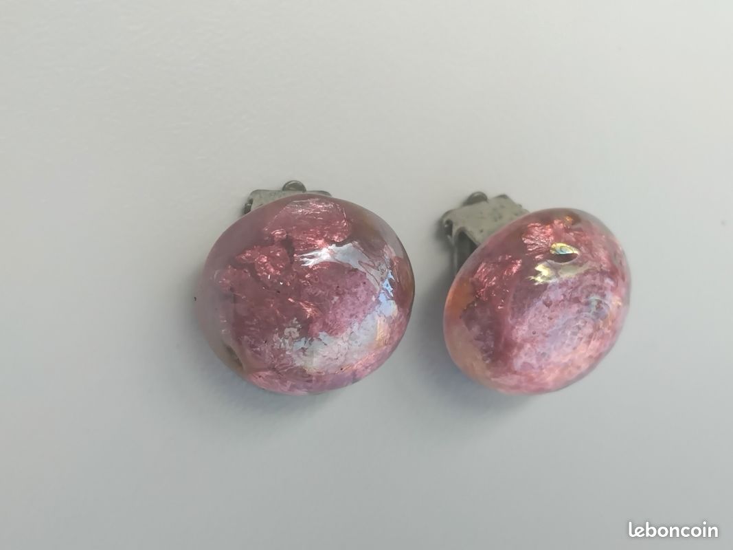 Boucles D'oreilles Pendantes En Aventurine Naturelle – Style Antique, Acier Inoxydable – Occasion