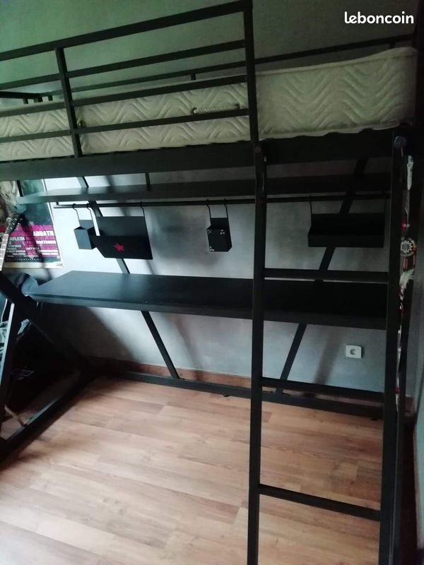 Lit mezzanine avec bureau (image 3)