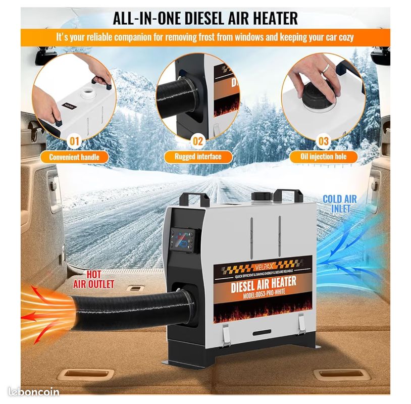 VELPEX Chauffeur Diesel 8KW 110VChauffeur à Air Diesel