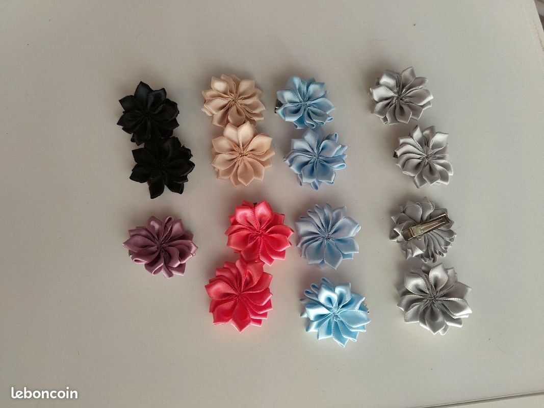 Barrettes pour cheveux en tissu (image 1)