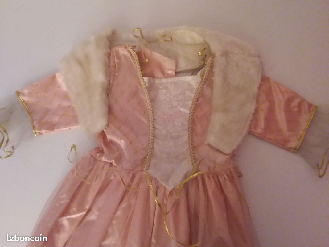 Déguisement princesse Barbie + 1 diadème+ 1 collier étoile avec brillants (image 5)