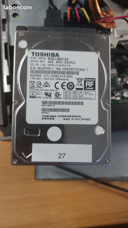 Disque dur Toshiba MQ01ABD100 et toute la série MQ01ABDXXX