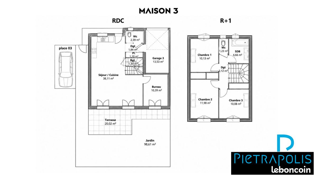 Maison 5 pièces 96 m² · à Fareins · 96 m² · 345 000 €