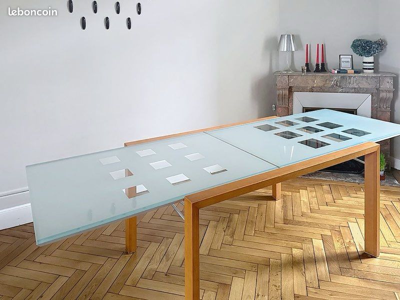 Table en verre et bois extensible LIGNE ROSET (image 3)
