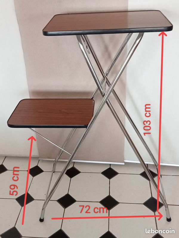 Desserte Vintage Chrome & Formica – État proche du Neuf – Multi-usages (image 1)