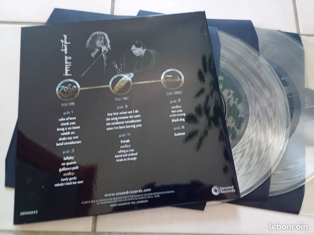 JIMMY PAGE & ROBERT PLANT Live in San José 95 3LP Vinyle couleur Led Zeppelin (image 3)