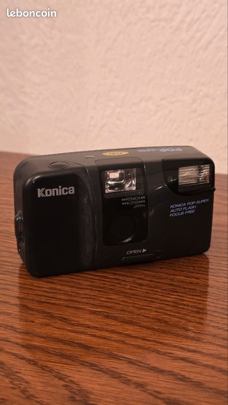 Appareil Photo Argentique Konica Lens Pop Super Auto Focus Avec Flash - En L'état