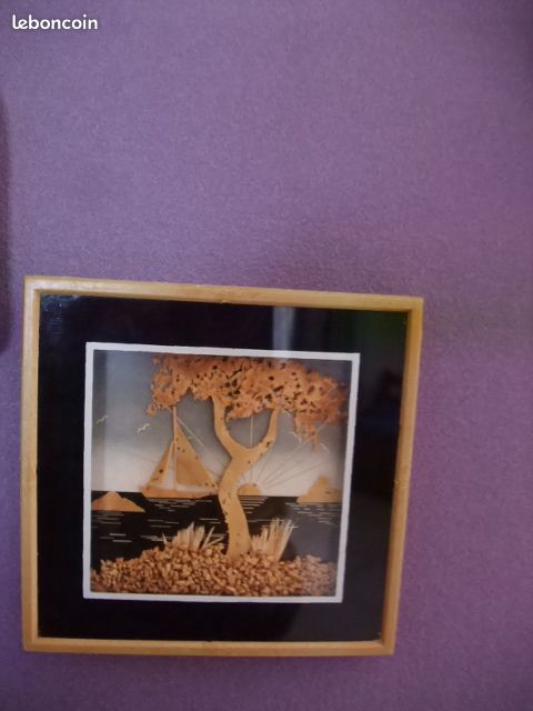 Petit Tableau en liège 3 D Vintage (image 3)