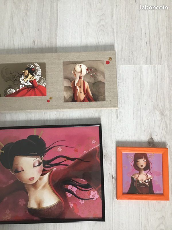 Lot de 4 cadres toiles artiste misstigri (image 3)