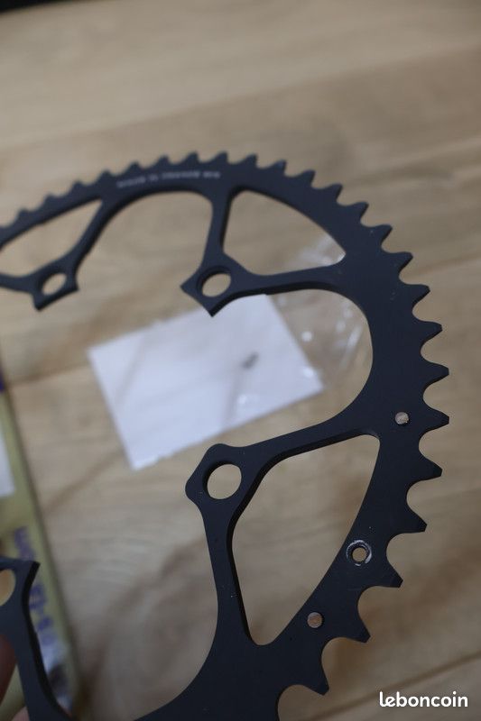 Plateau Double TA Vintage 54/46 Dents - 5 Trous - Aluminium - Pour Vélo Course Eroica (NOS)