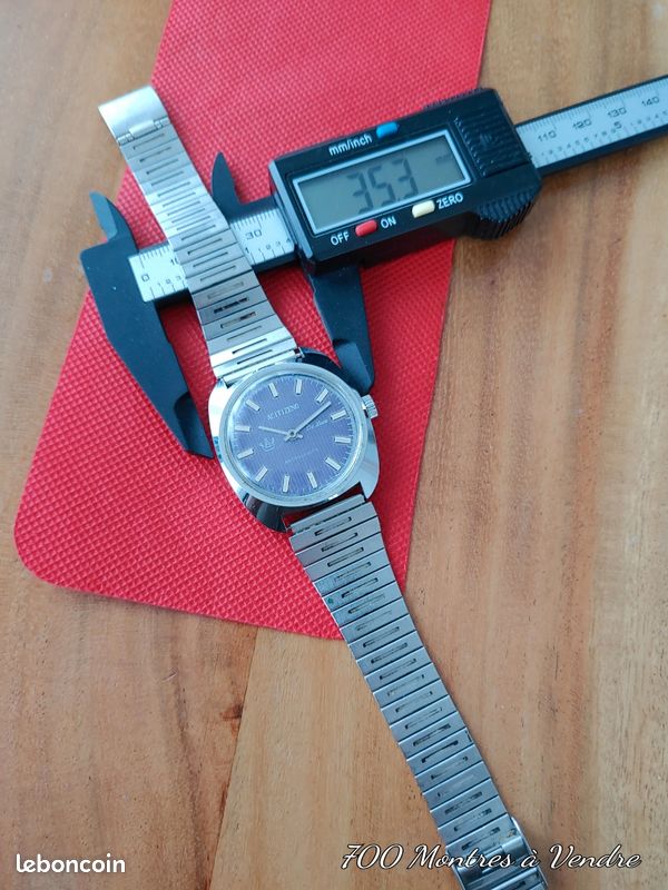 Montre Homme Celly Mécanique Vintage Des Années 70 - Boîtier Acier, Cadran Argenté, Bracelet Cuir Bleu