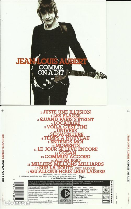 JEAN-LOUIS AUBERT Comme on a dit (image 1)