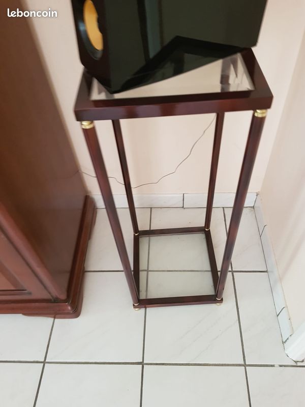 Ensemble de 4 colonnes décoratives en verre+bois (image 3)