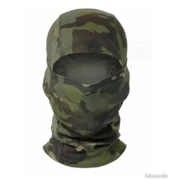 Cagoule imprimé camouflage vert