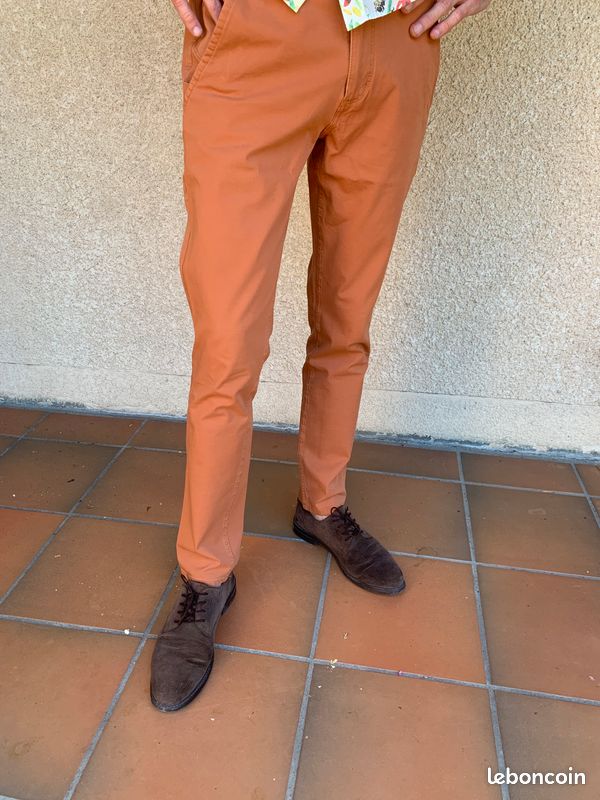 Pantalon chino Dockers, corail, taille 31/32 (image 1)