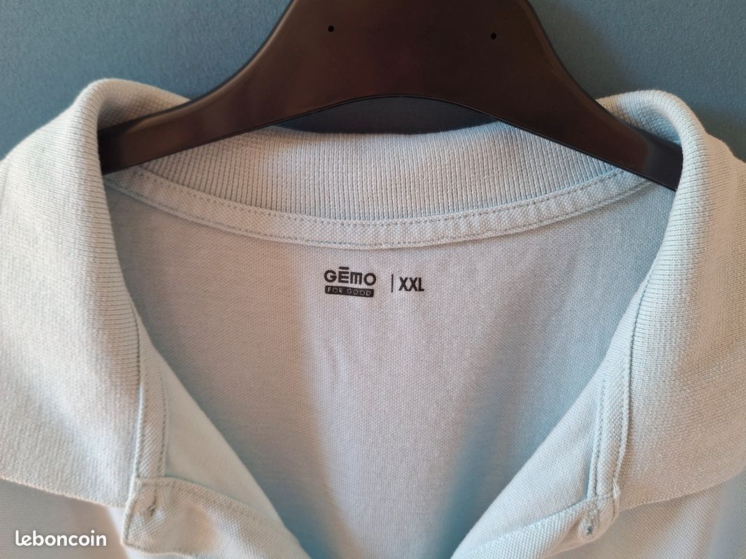 Polo homme bleu ciel XL neuf (image 5)