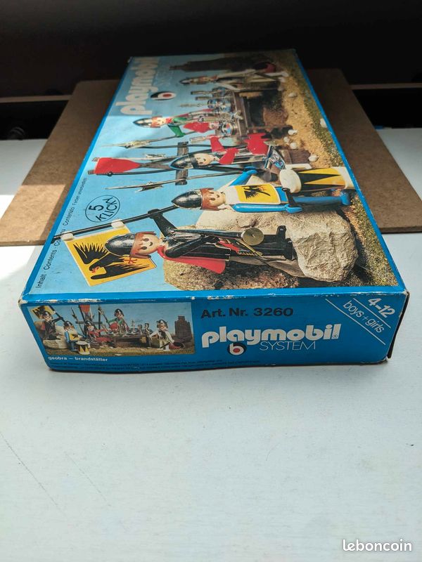 Playmobil chevaliers chrome faucon 3260 V2 en boite set exclusif vintage moyen âge médiéval très rare (image 8)