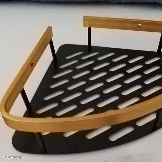 Étagère de salle de bain en aluminium, 30x12x5 cm, sans perçage, 3 pièces (image 2)