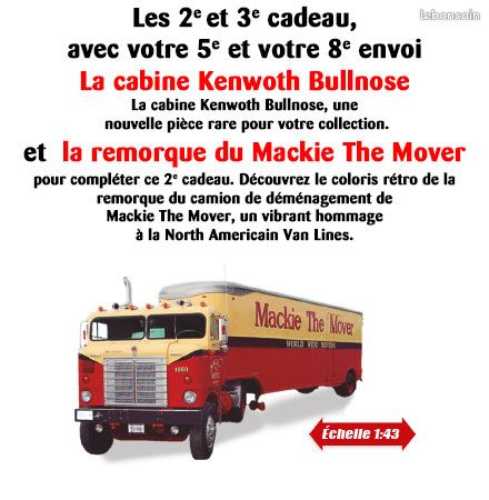 1/43 Ixo Altaya Semi Remorque Mackie The Mover camion Truck
